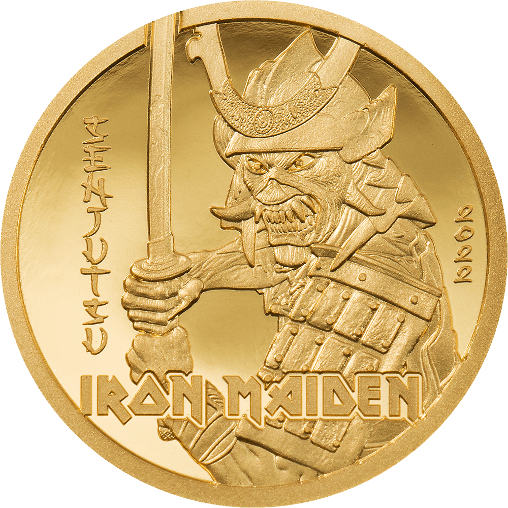 SENJUTSU Iron Maiden Gold Coin $5 Cook Islands 2022