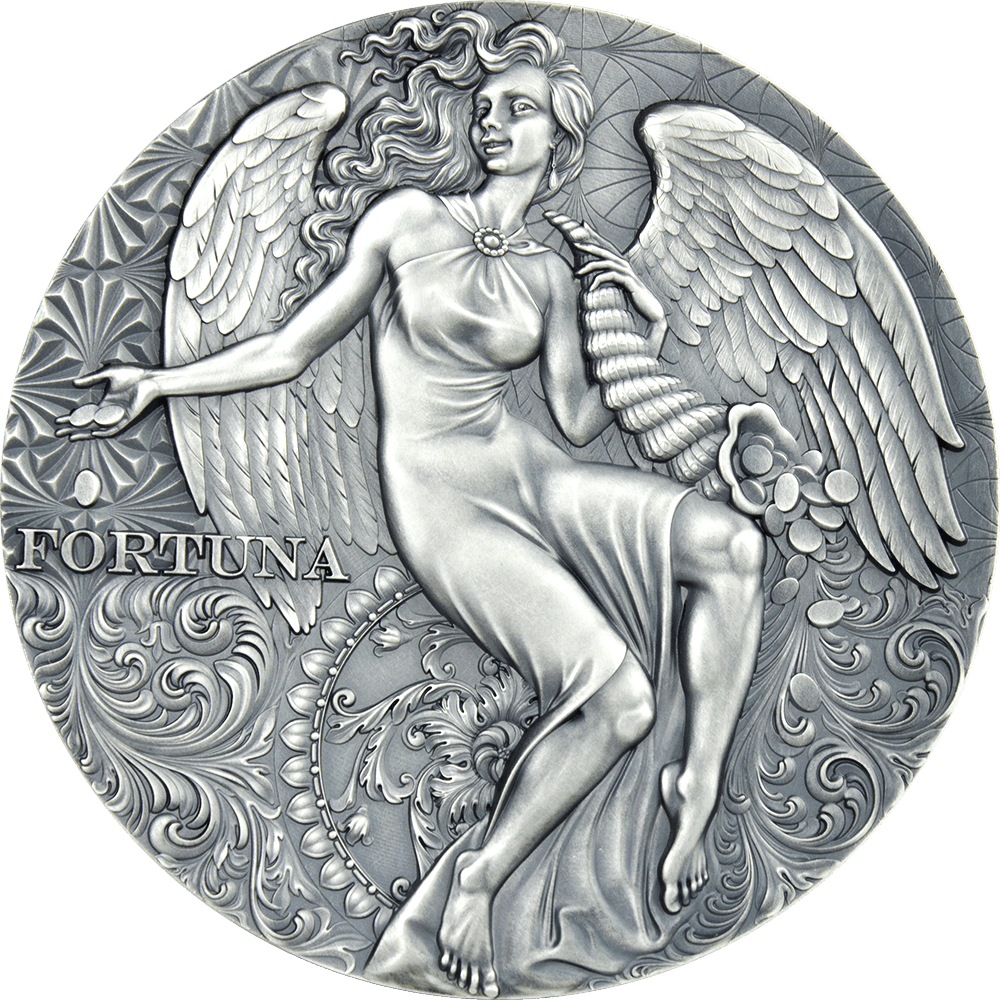 FORTUNA Celestial Beauty 2 Oz Silver Coin 2000 Francs Cameroon