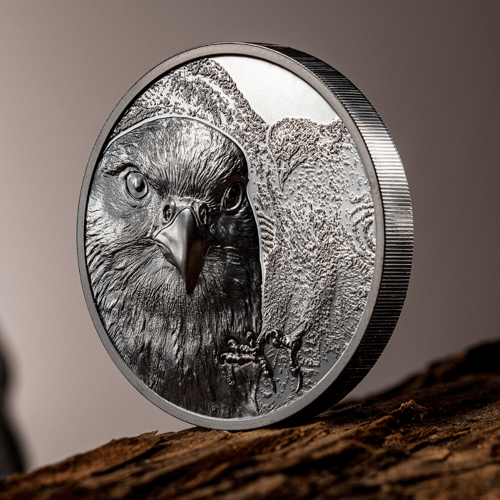 Soaring Heights: The Majestic Saker Falcon in "Wild Mongolia" Series - PARTHAVA COIN