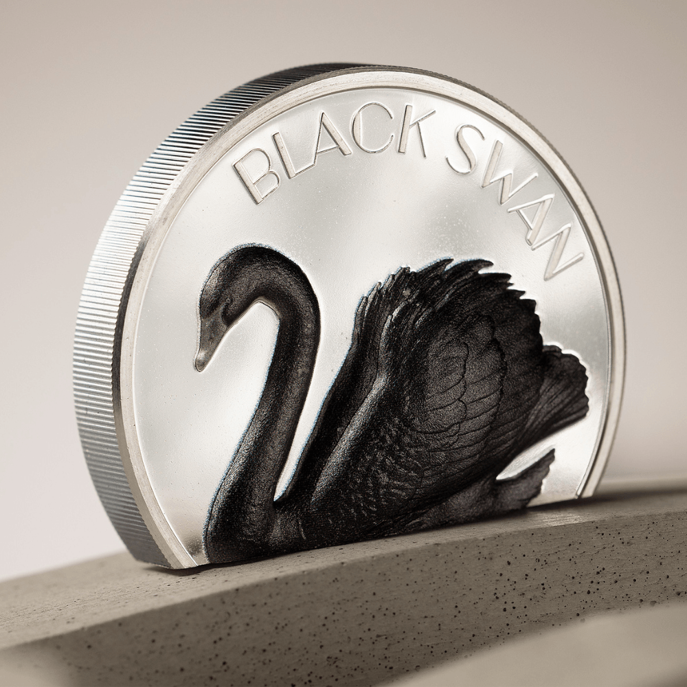The Elegance Unveiled: BLACK SWAN 2 Oz Silver Coin - PARTHAVA COIN