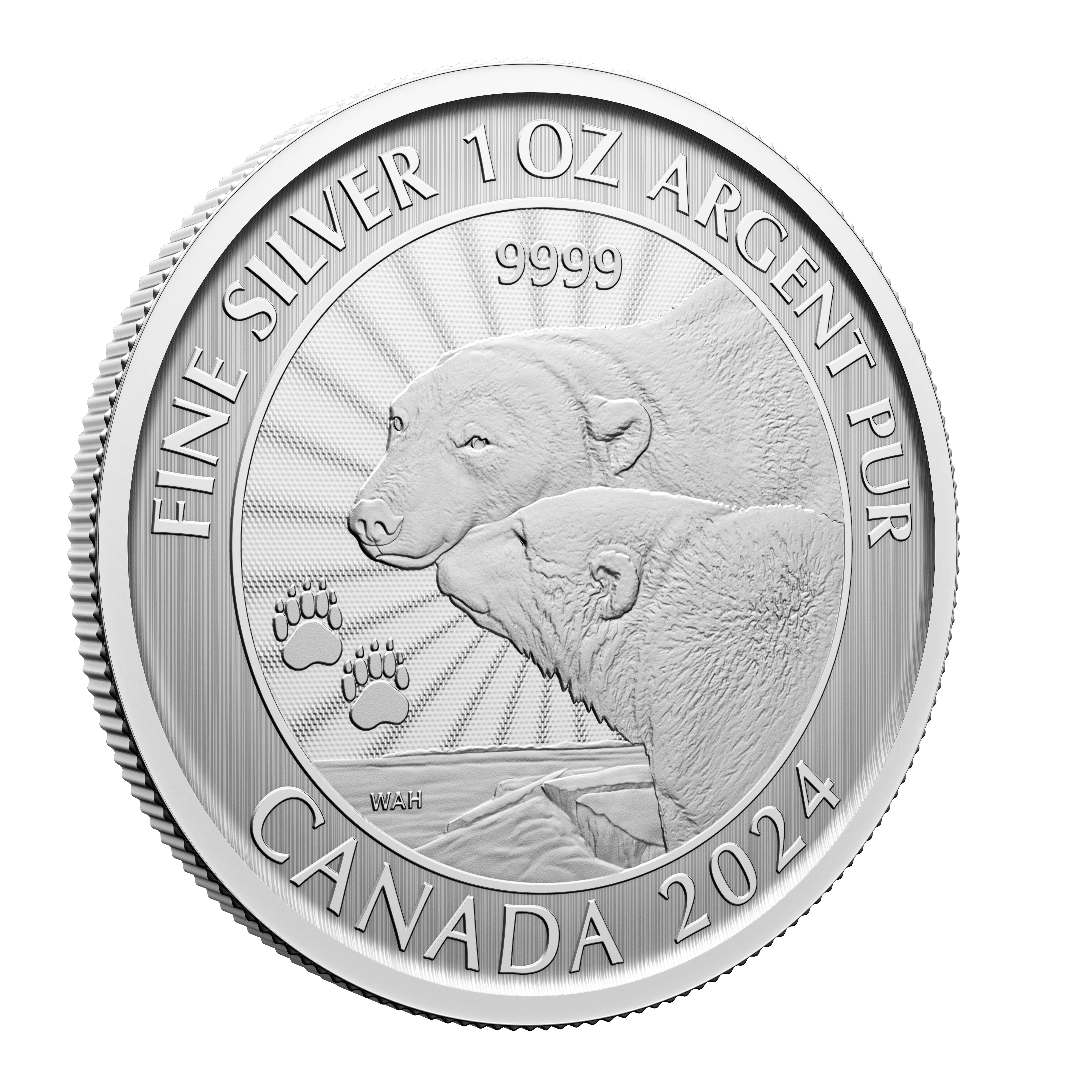 1 oz. 99.99% Pure Silver Coin: First Strikes – The Majestic Polar Bears (Premium Bullion) - PARTHAVA COIN