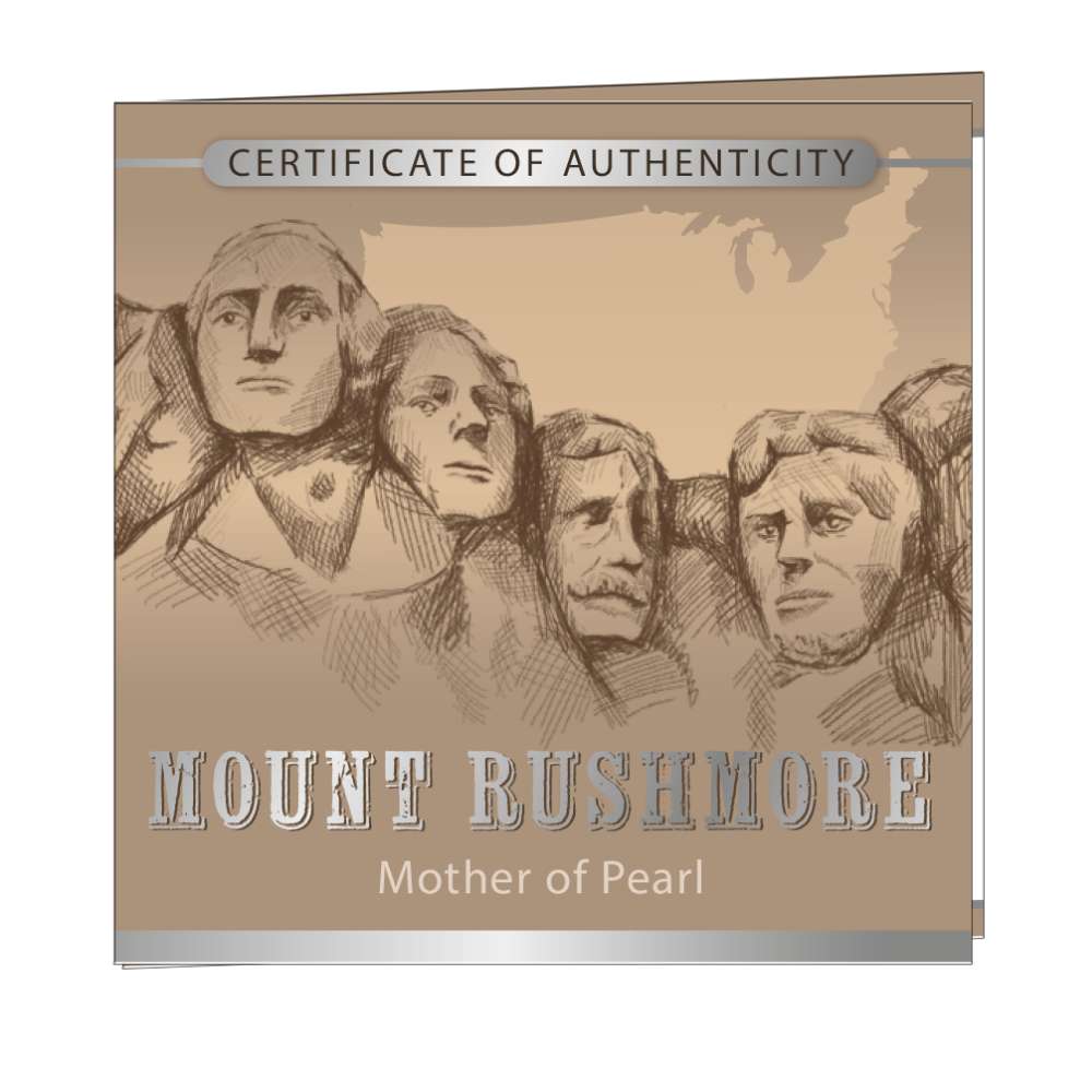 100 YEARS MOUNT RUSHMORE Mother of Pearl 5 Oz Silver Coin $25 Solomon Island 2025 - PARTHAVA COIN