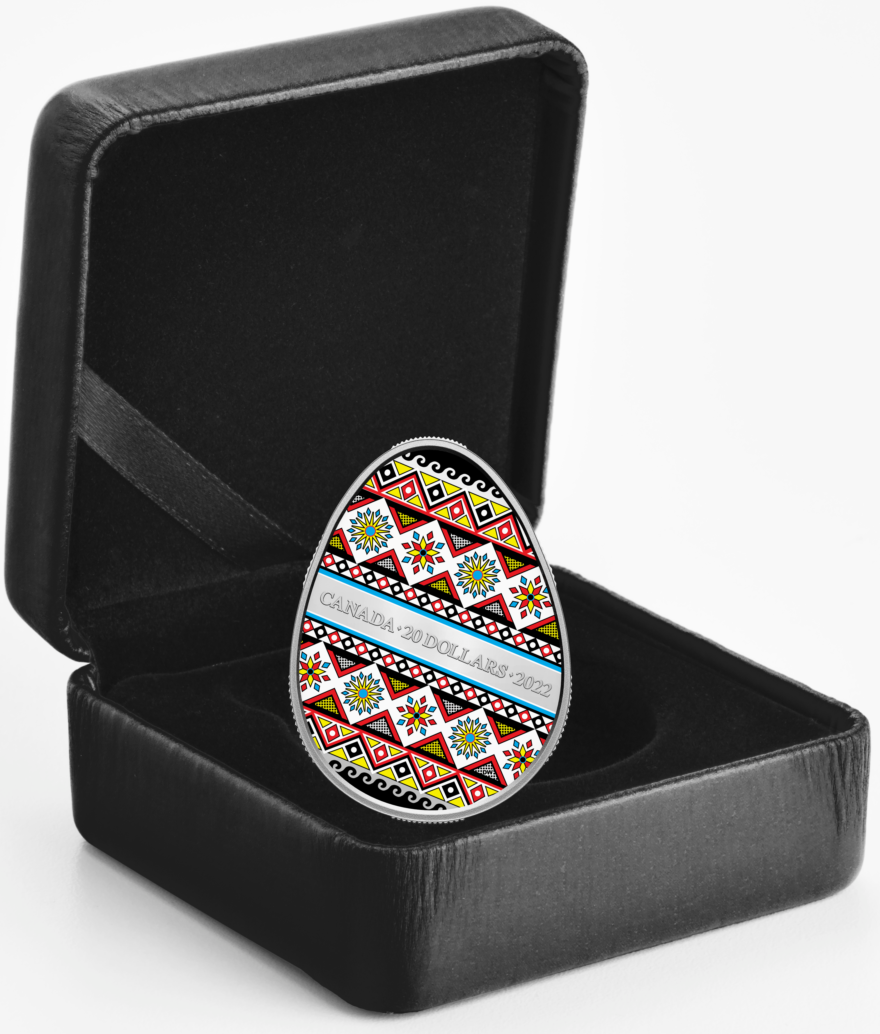 PYSANKA Egg Shape 1 Oz Silver Coin $20 Canada 2022