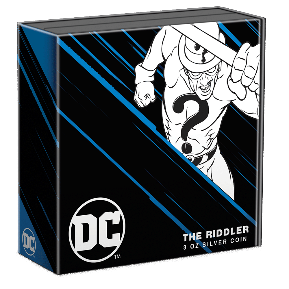 DC Villains THE RIDDLER™ 3 Oz Silver Coin