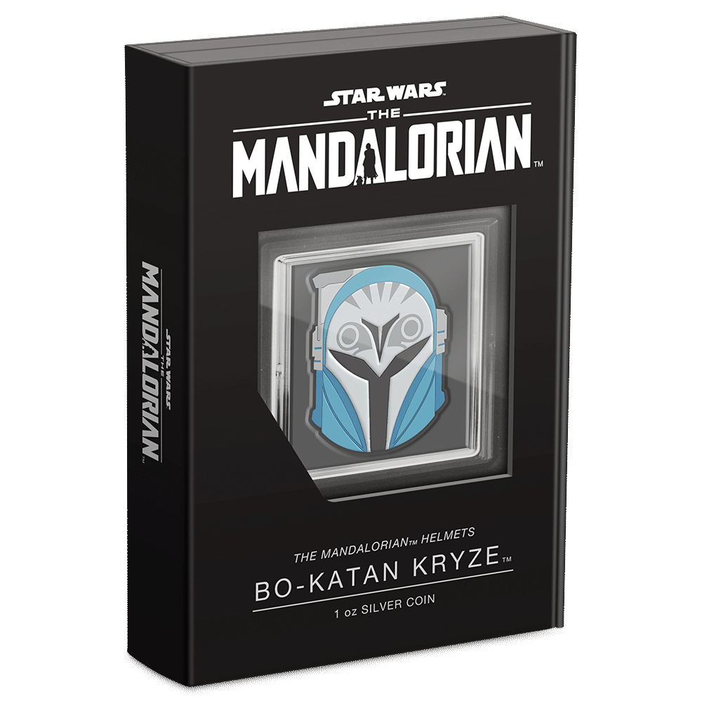 BO-KATAN KRYZE HELMET Mandalorian 1 Oz Silver Coin $2 Niue 2023 - PARTHAVA COIN