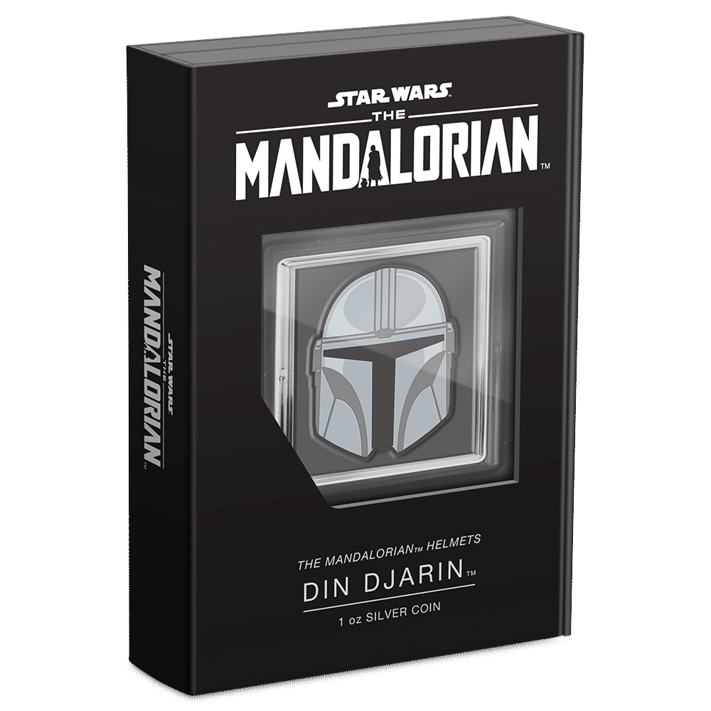 DIN DJARIN HELMET Mandalorian 1 Oz Silver Coin $2 Niue 2023 - PARTHAVA COIN