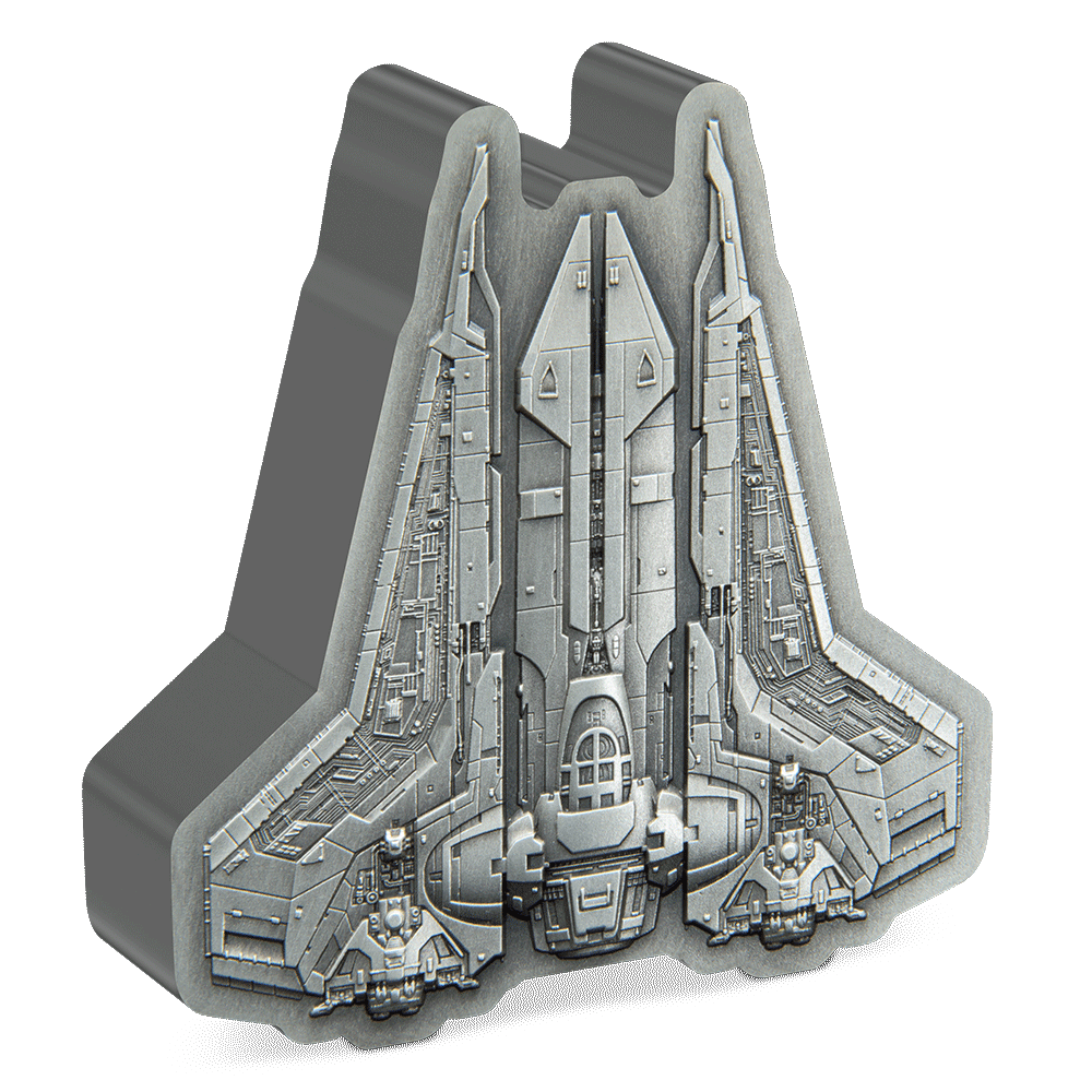 BO-KATAN S GAUNTLET STARFIGHTER Star Wars 1 Oz Silver Coin $2 Niue 2023 - PARTHAVA COIN