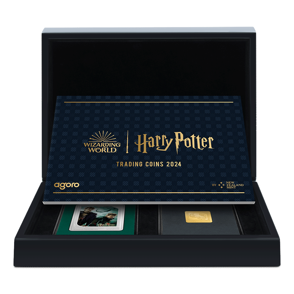 HARRY POTTER MYSTERY BOX Trading Coins Sealed Box 2 Coins Niue 2024