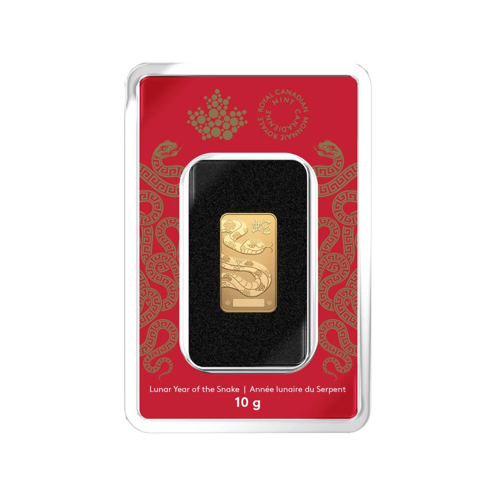 2025 Lunar Year of the Snake – 10 g 99.99% Pure Gold Bar (Premium Bullion) - PARTHAVA COIN