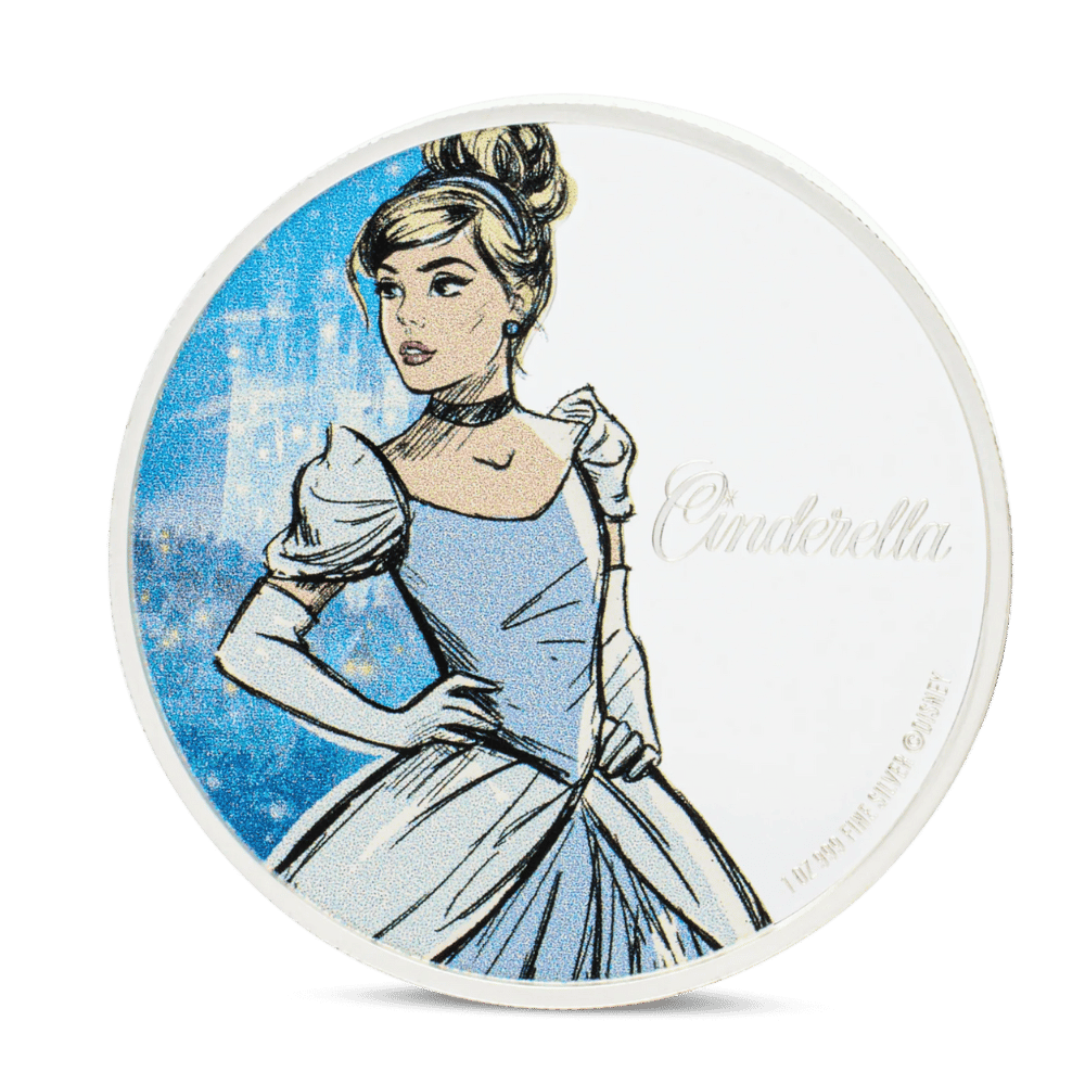 CINDERELLA Disney Princess 1 Oz Silver Coin $2 Niue 2024 - PARTHAVA COIN