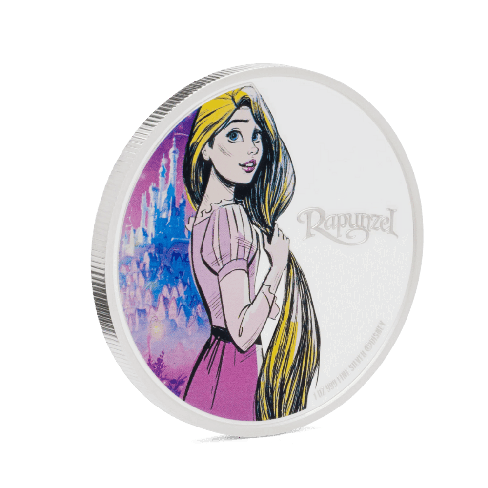 RAPUNZEL Disney Princess 1 Oz Silver Coin $2 Niue 2024 - PARTHAVA COIN