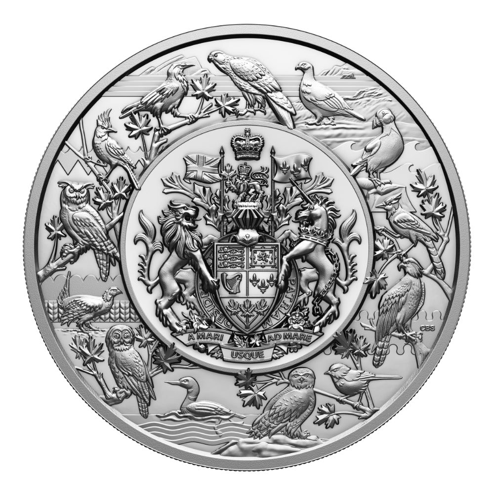 Heraldic Landscape Birds of Canada 5 Kilo Silver Coin $500 Canada 2024 - PARTHAVA COIN