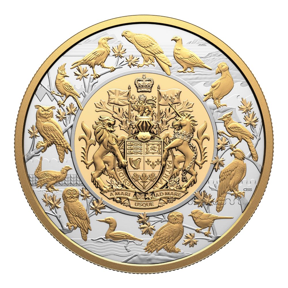 Heraldic Landscape Birds of Canada 5 Oz Silver Coin $50 Canada 2024 - PARTHAVA COIN