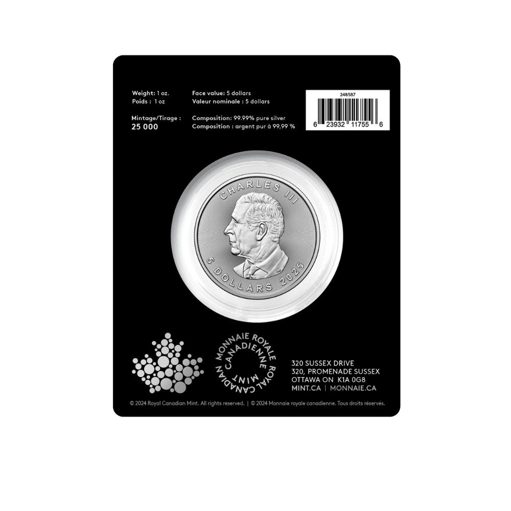 1-oz. 99.99% Pure Silver Coin Treasured Silver Maple Leaf: Congratulations! Privy Mark (Premium Bullion) - PARTHAVA COIN