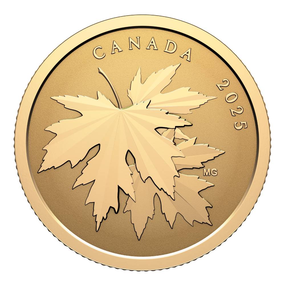 Gleaming Maple Leaves 1/4 Oz Pure Gold Coin 2025 Canada - PARTHAVA COIN