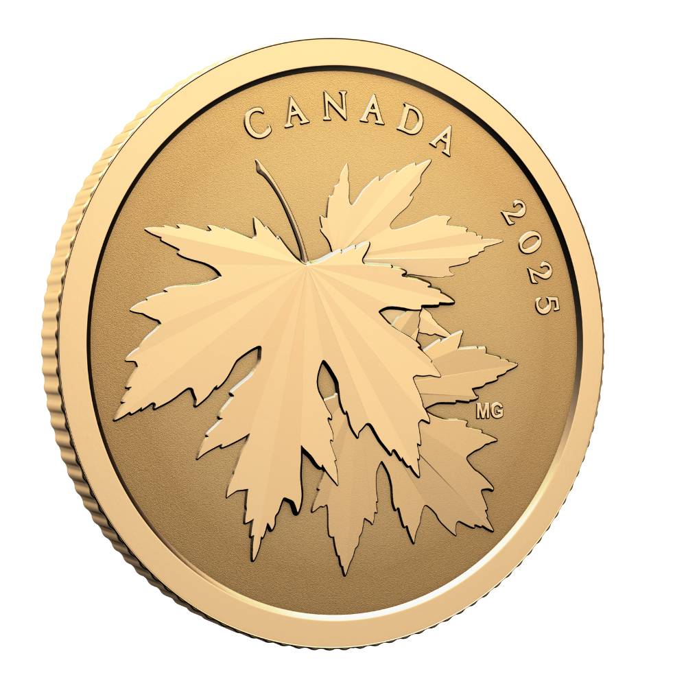 Gleaming Maple Leaves 1/4 Oz Pure Gold Coin 2025 Canada - PARTHAVA COIN