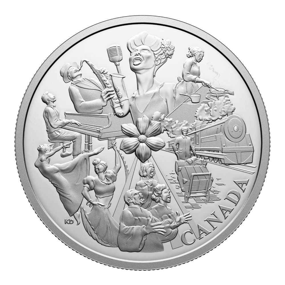 Commemorating Black History: Hogan’s Alley 1 Oz Fine Silver Coin Canada 2025 reverse - Royal Canadian Mint