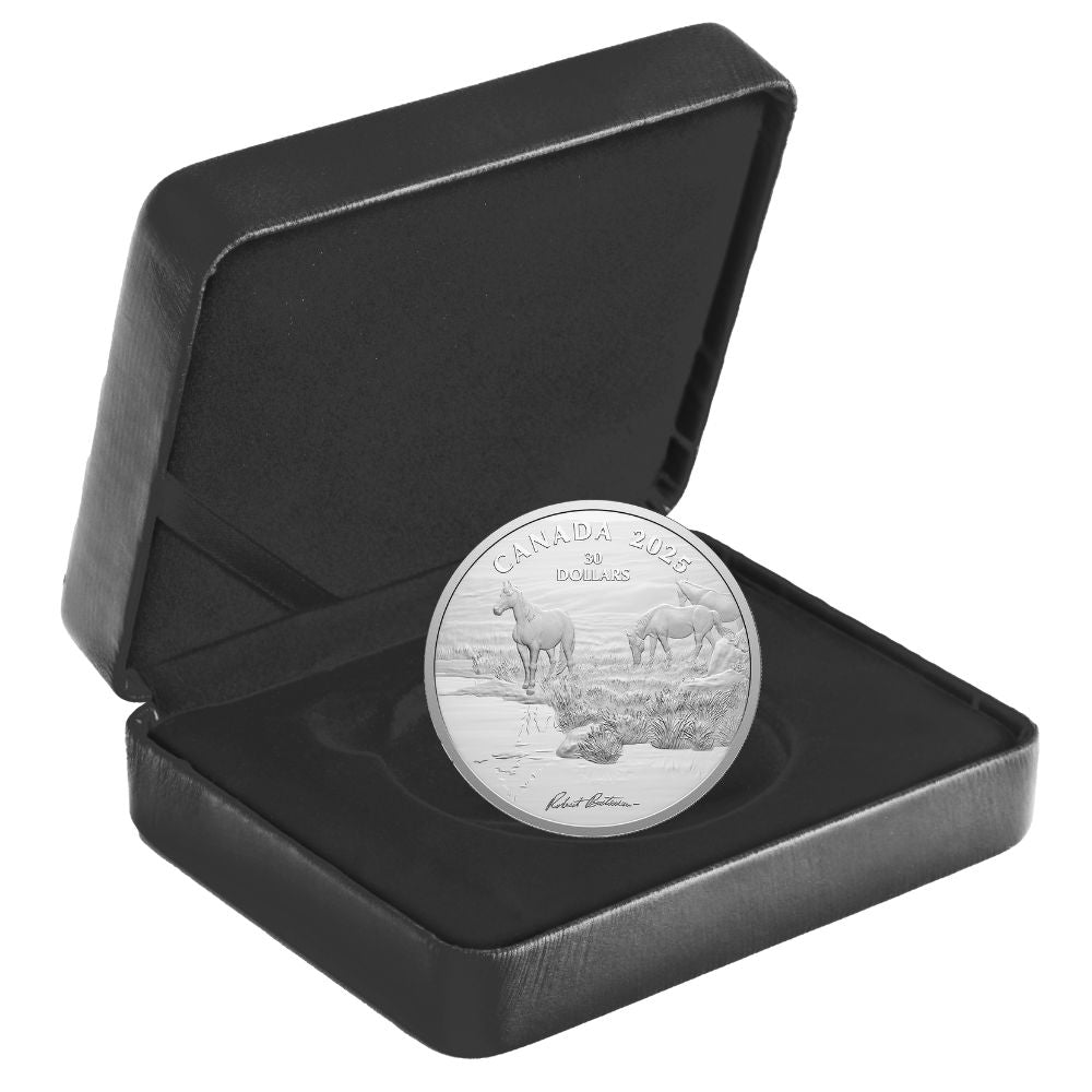 Mustang Country by Robert Bateman 2 Oz Fine Silver Coin Canada 2025 - PARTHAVA COIN