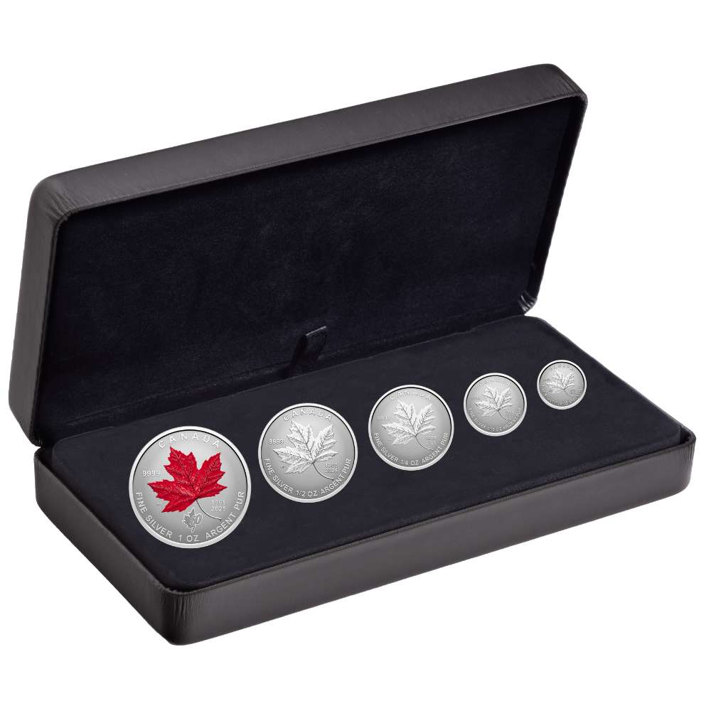 60th Anniversary of Canada’s Flag Fractional Set Silver Coins Canada 2025 - ROYAL CANADIAN MINT