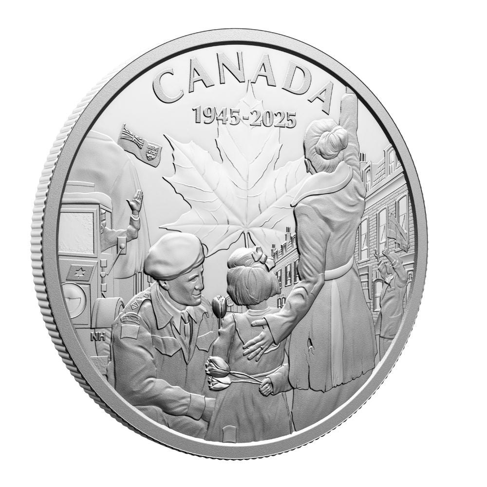 80ᵗʰ Anniversary of the End of the Second World War in Europe 1 Oz Silver Coin $20 Canada 2025