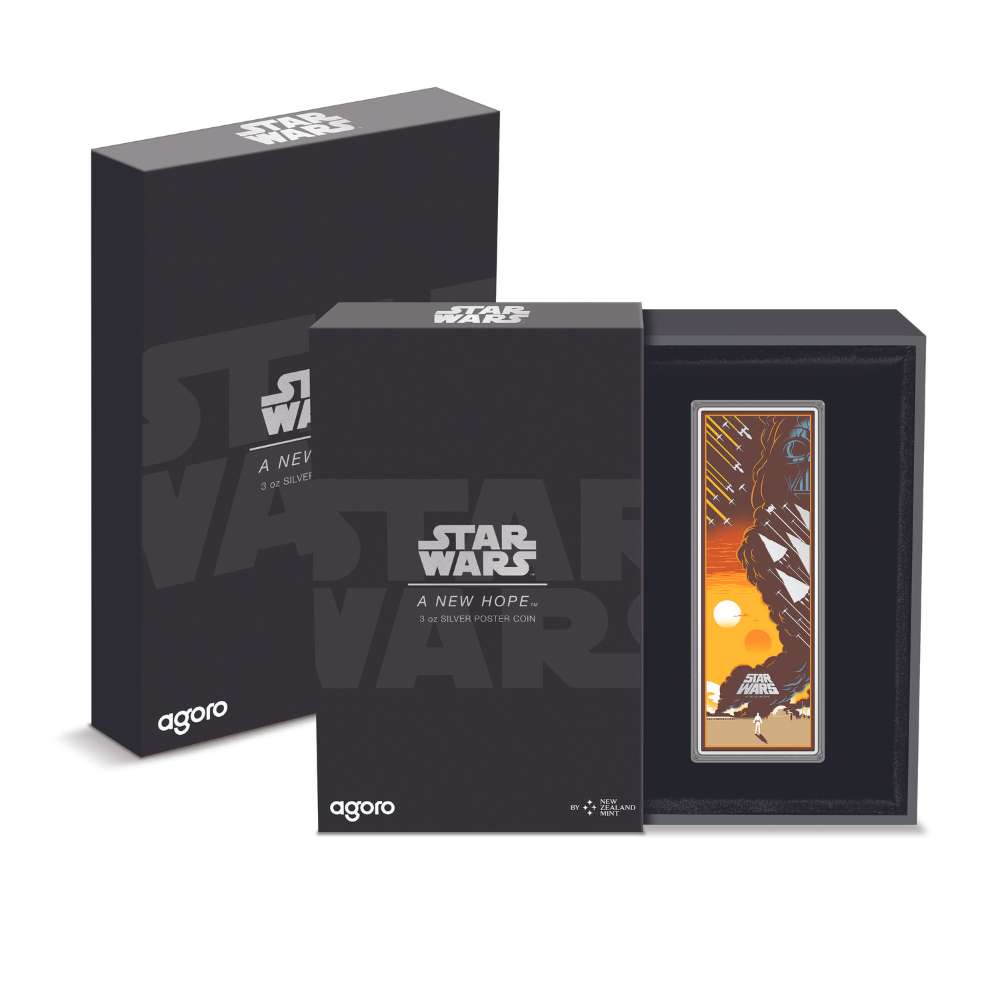 A NEW HOPE™ Star Wars™ Poster 3 Oz Silver Coin $5 Niue 2024