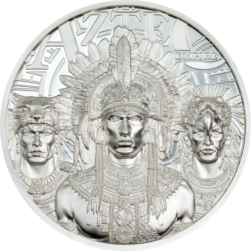 AZTEC EMPIRE 1 Oz Silver Coin $5 Cook Islands 2025 - PARTHAVA COIN