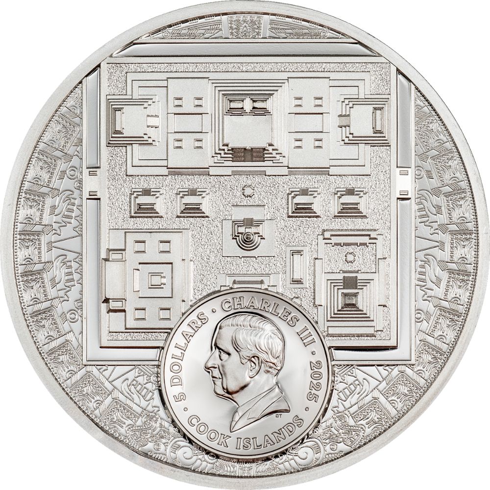 AZTEC EMPIRE 1 Oz Silver Coin $5 Cook Islands 2025 - PARTHAVA COIN