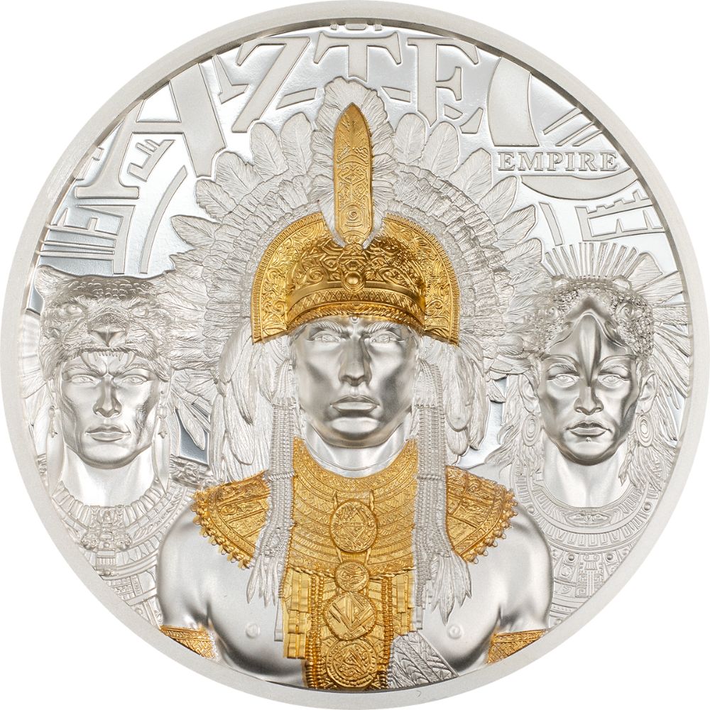 AZTEC EMPIRE 3 Oz Silver Coin $20 Cook Islands 2025 - PARTHAVA COIN