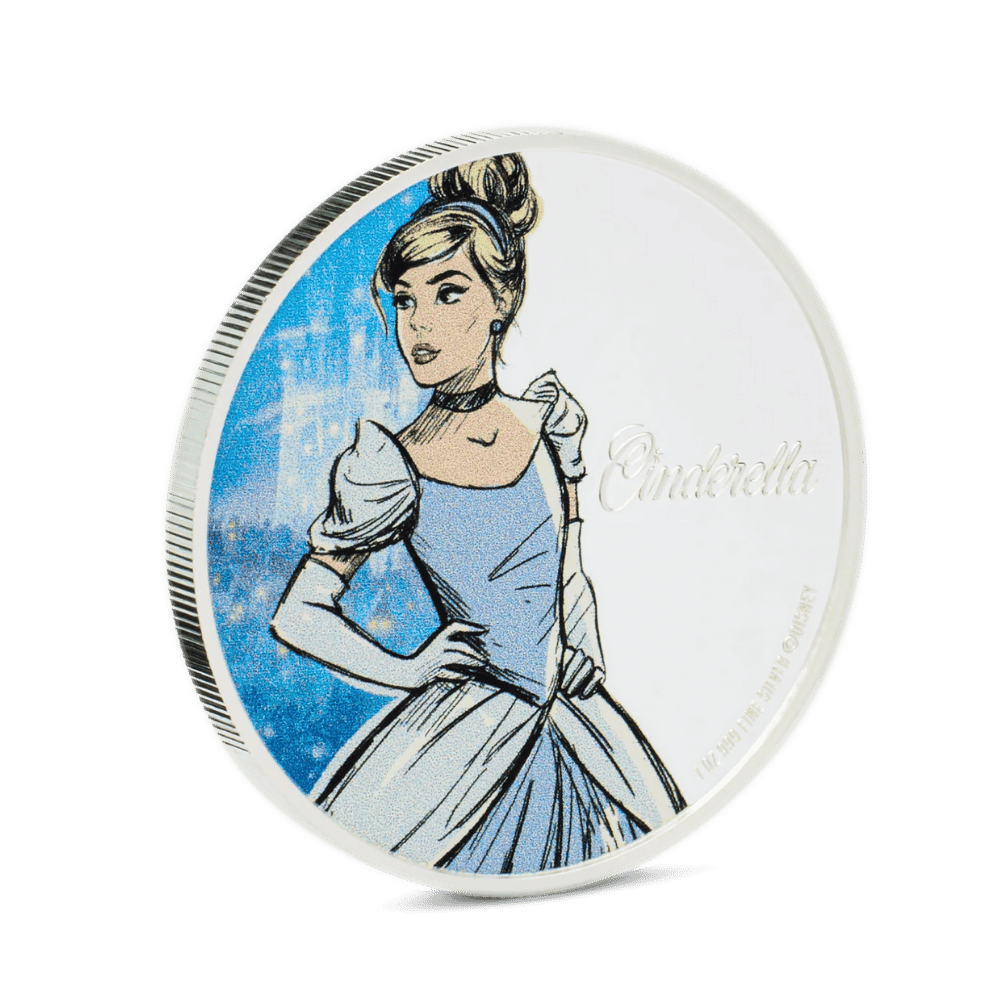 CINDERELLA Disney Princess 1 Oz Silver Coin $2 Niue 2024 - PARTHAVA COIN