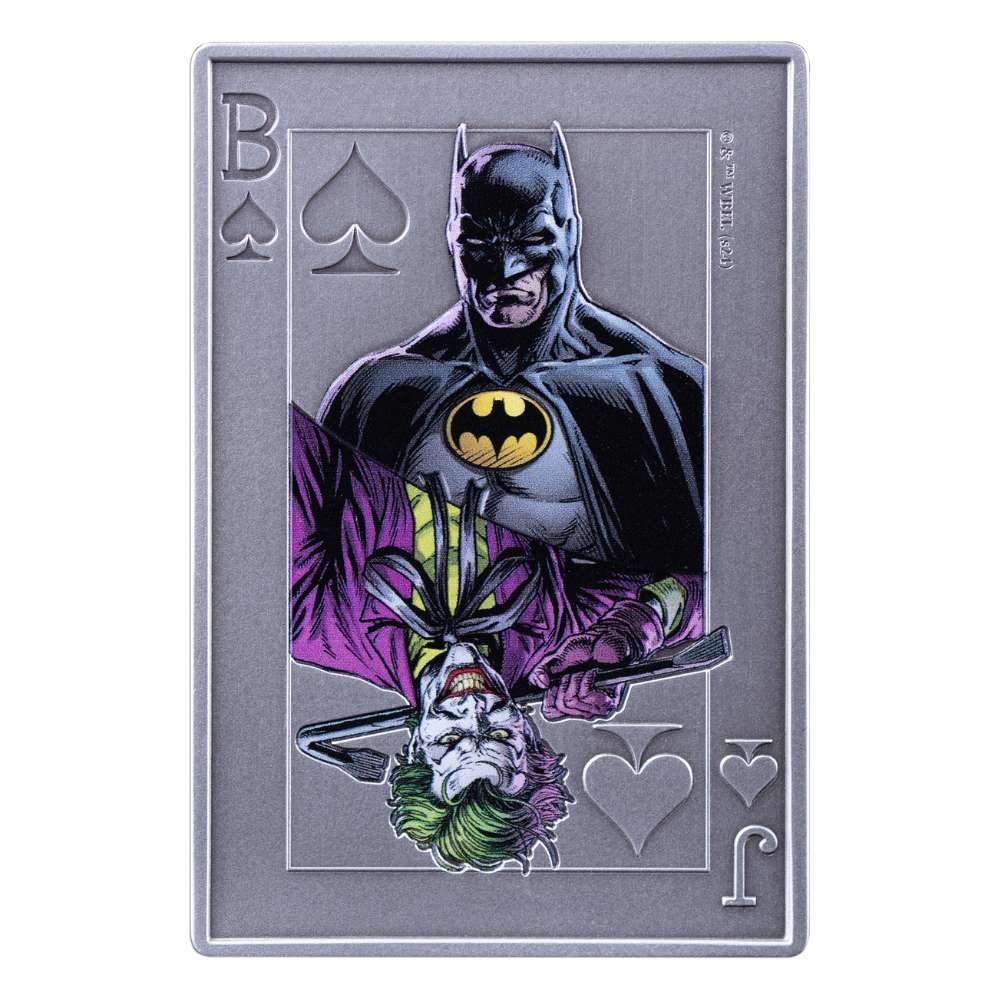 BATMAN VS JOKER 2 Oz Silver Coin $5 Samoa 2024 - PARTHAVA COIN