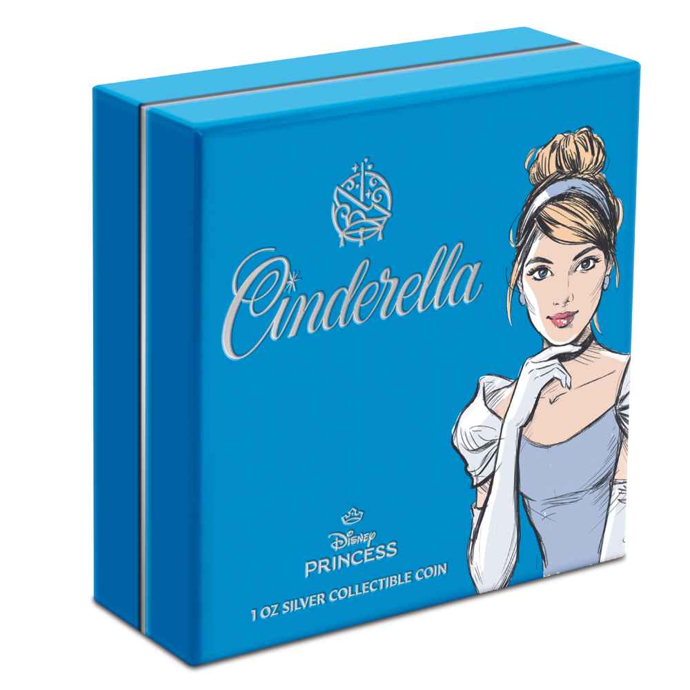 CINDERELLA Disney Princess 1 Oz Silver Coin $2 Niue 2024