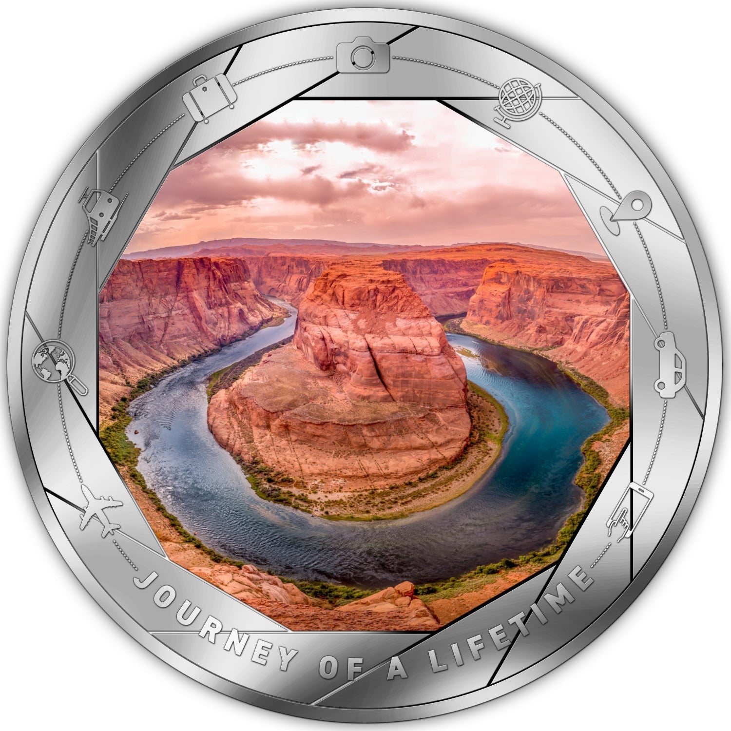 HORSESHOE BEND Journey of Lifetime 1 Oz Silver Coin 1000 Francs Cameroon 2025 - PARTHAVA COIN