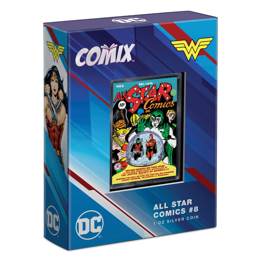 COMIX™ All Star Comics #8 1 Oz Silver Coin