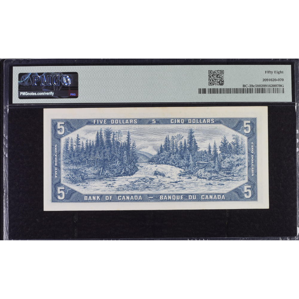 Canada 5 Dollars 1954 Pick BC-39c Choice About UNC 58