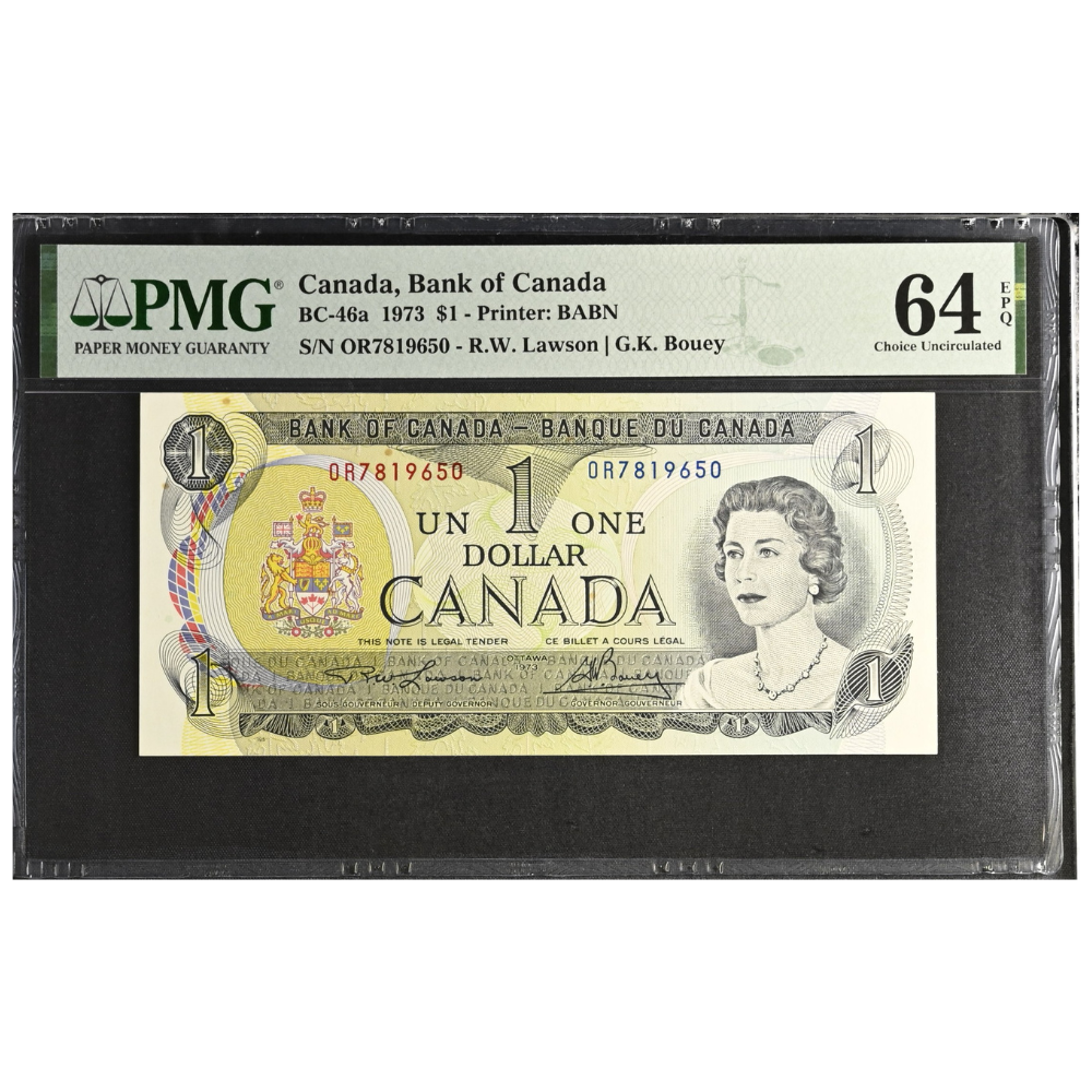 Canada 1 Dollar 1973 Pick BC-46a Gem UNC 64 EPQ