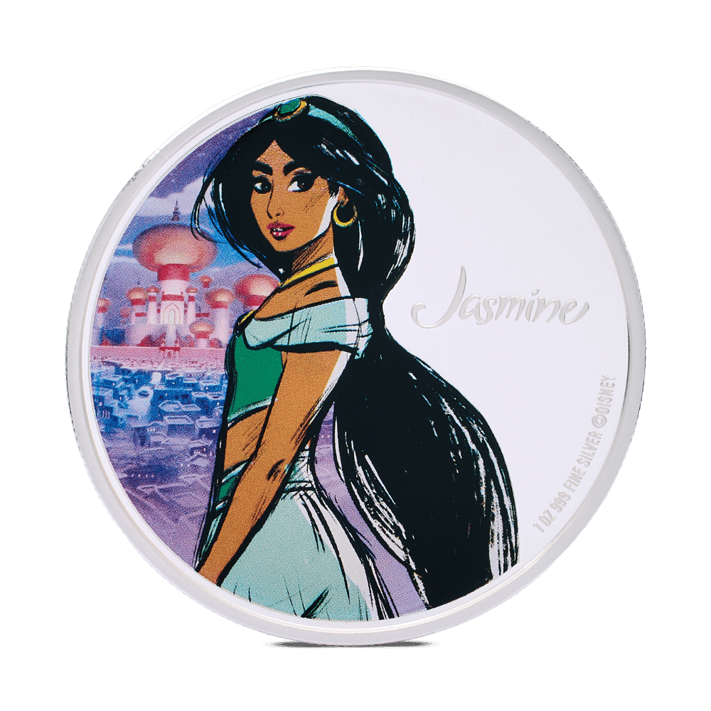 JASMINE Disney Princess 1 Oz Silver Coin $2 Niue 2024 - PARTHAVA COIN