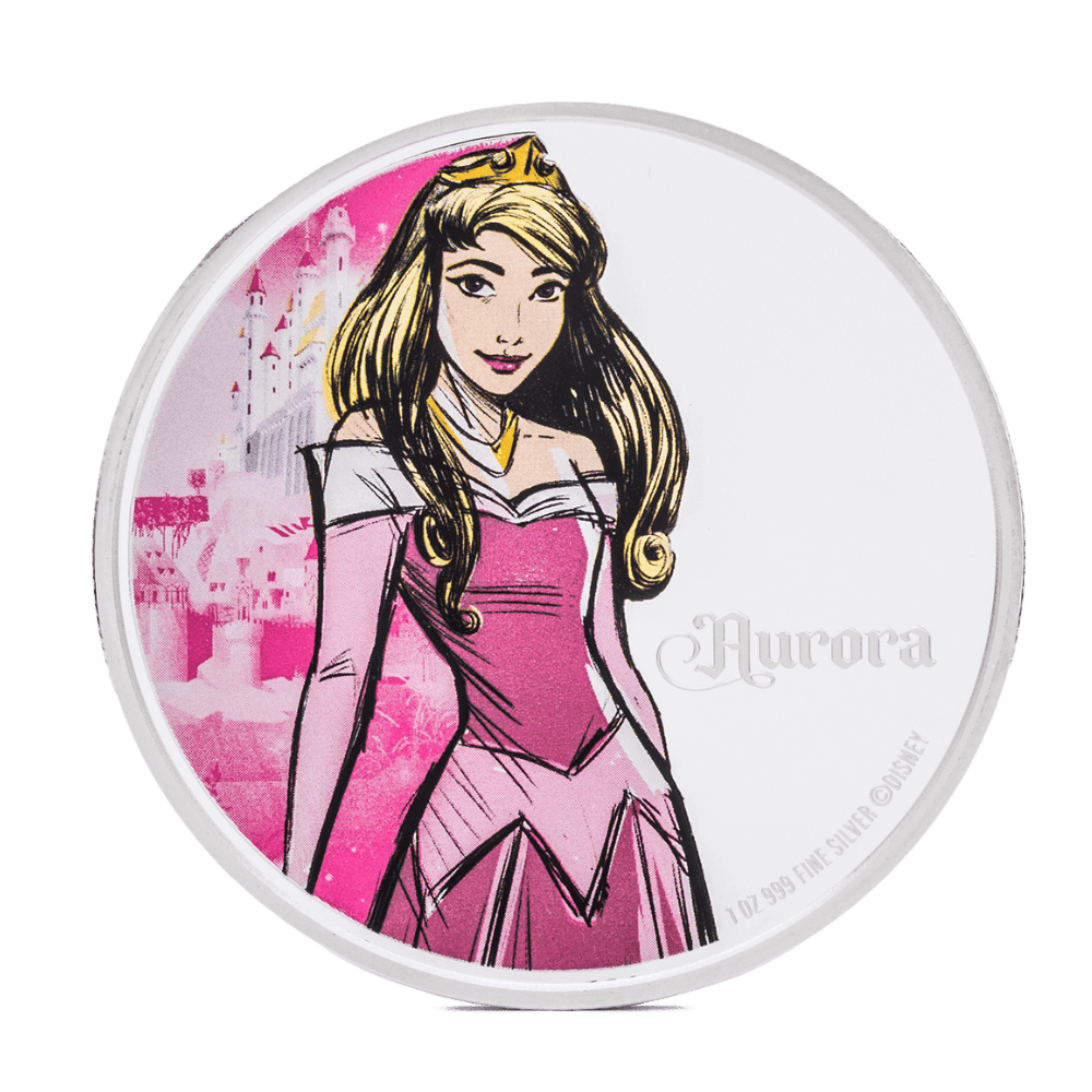 AURORA Disney Princess 1 Oz Silver Coin $2 Niue 2024 - PARTHAVA COIN