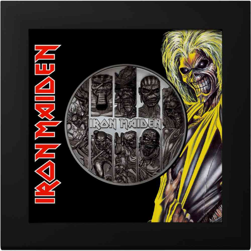 EDDIE Iron Maiden Best of Eddie 3 Oz Silver Coin $20 Cook Islands 2024