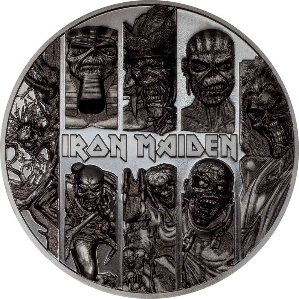 EDDIE Iron Maiden Best of Eddie 3 Oz Silver Coin $20 Cook Islands 2024