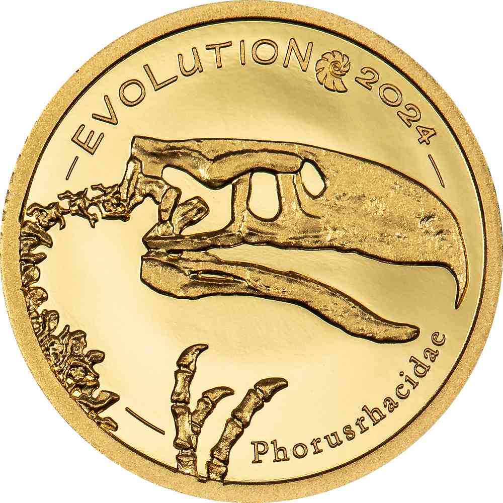 GOLDEN AVES Evolution of Life 0.5 g Gold Coin 1000 Togrog Mongolia 2024