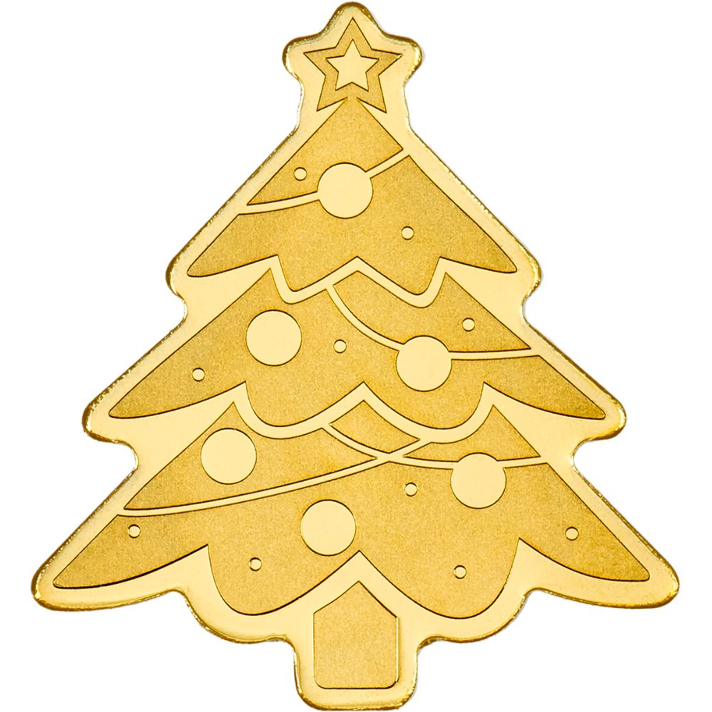 GOLDEN CHRISTMAS TREE Gold Coin $1 Palau - PARTHAVA COIN