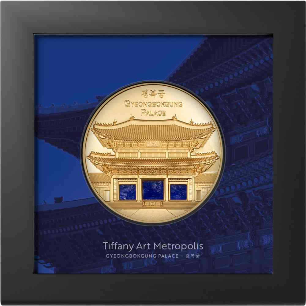 GYEONGBOKGUNG PALACE Tiffany Art Metropolis 5 Oz Gold Coin $500 Palau 2024