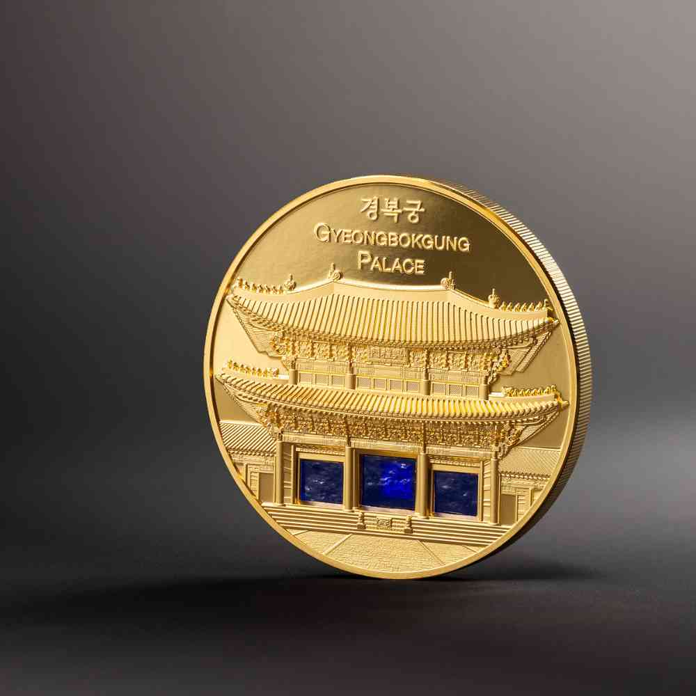 GYEONGBOKGUNG PALACE Tiffany Art Metropolis 5 Oz Gold Coin $500 Palau 2024