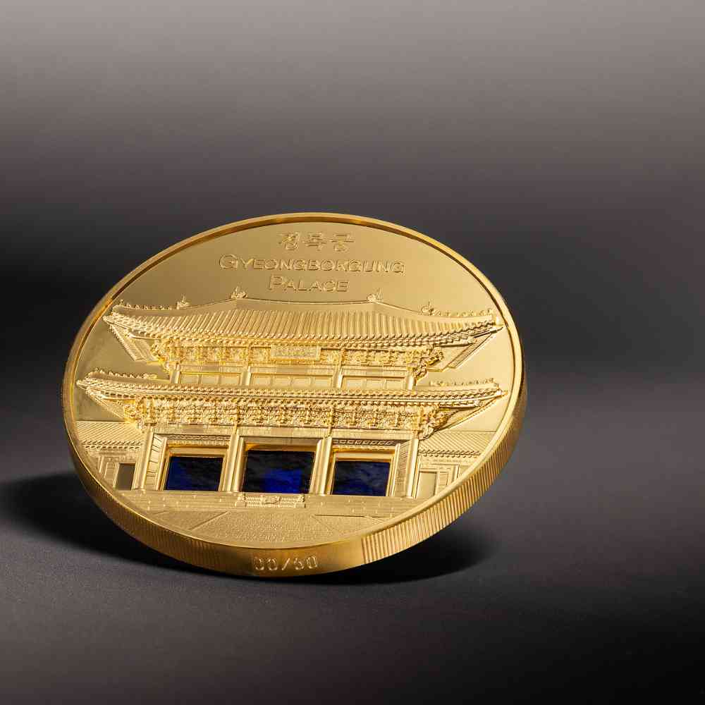 GYEONGBOKGUNG PALACE Tiffany Art Metropolis 5 Oz Gold Coin $500 Palau 2024