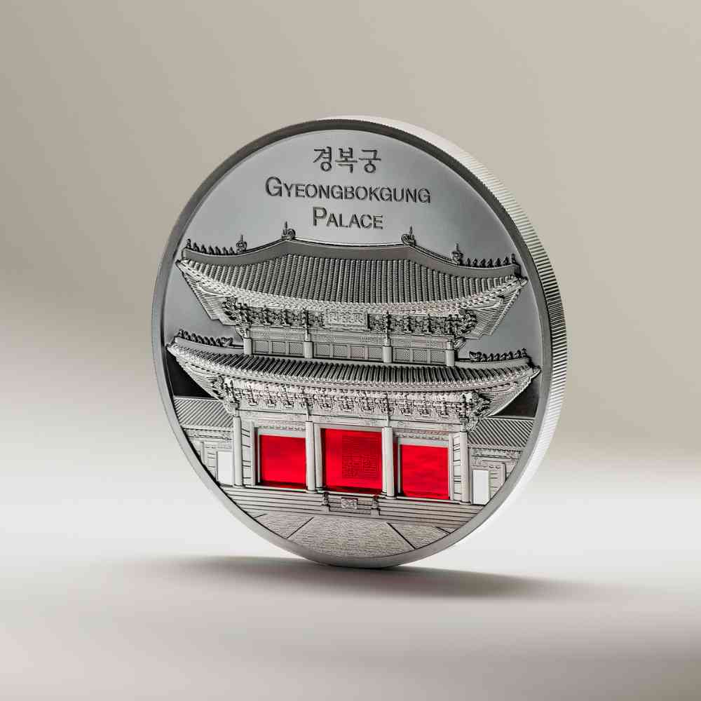 GYEONGBOKGUNG PALACE Tiffany Art Metropolis 5 Oz Silver Coin $25 Palau 2024