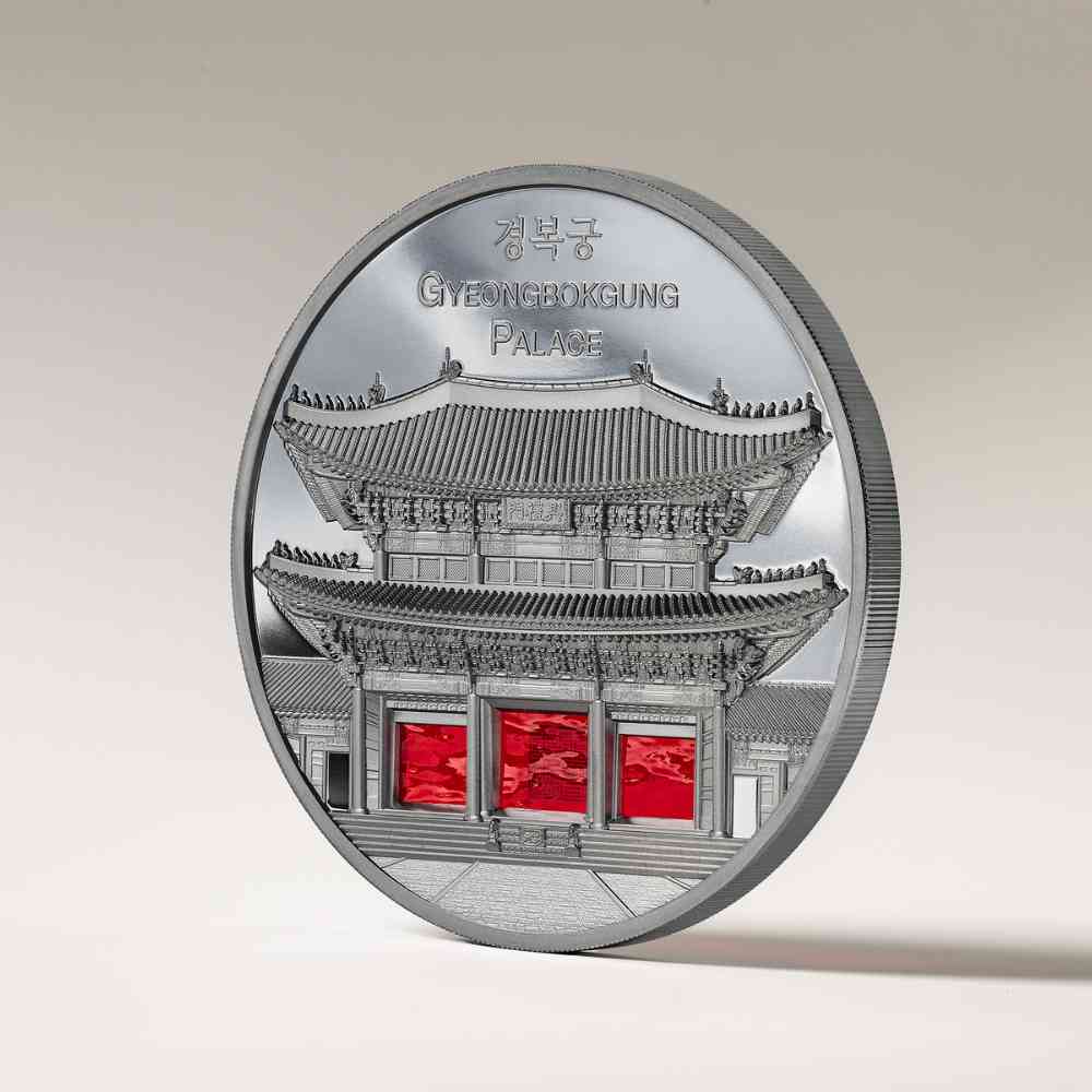 GYEONGBOKGUNG PALACE Tiffany Art Metropolis 5 Oz Silver Coin $25 Palau 2024