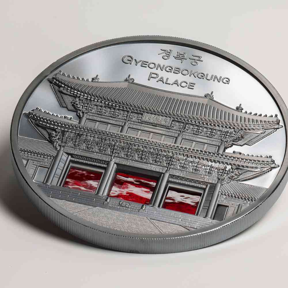 GYEONGBOKGUNG PALACE Tiffany Art Metropolis 5 Oz Silver Coin $25 Palau 2024