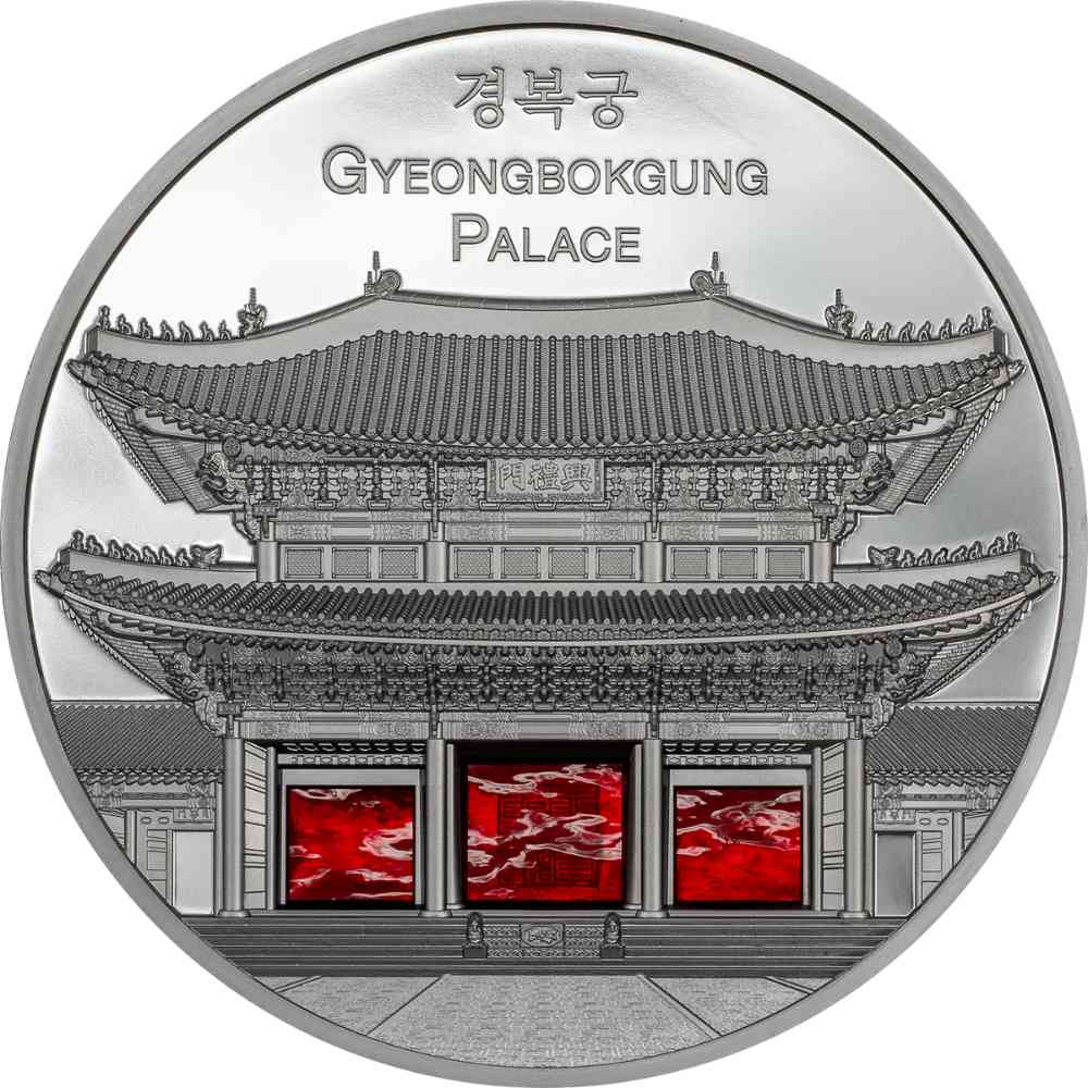 GYEONGBOKGUNG PALACE Tiffany Art Metropolis 5 Oz Silver Coin $25 Palau 2024