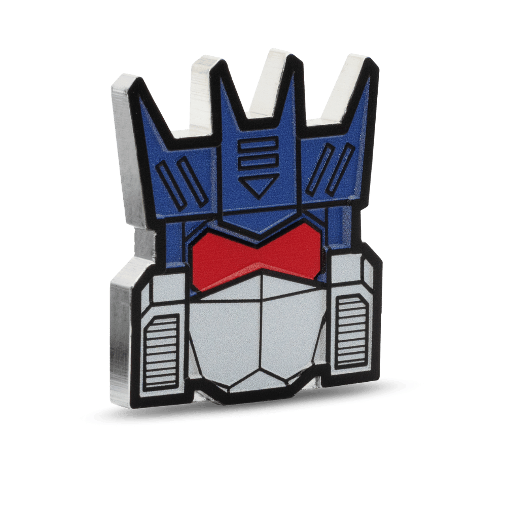 Transformers Heads Soundwave 1 Oz Silver Coin reverse oblique - Agoro New Zealand Mint