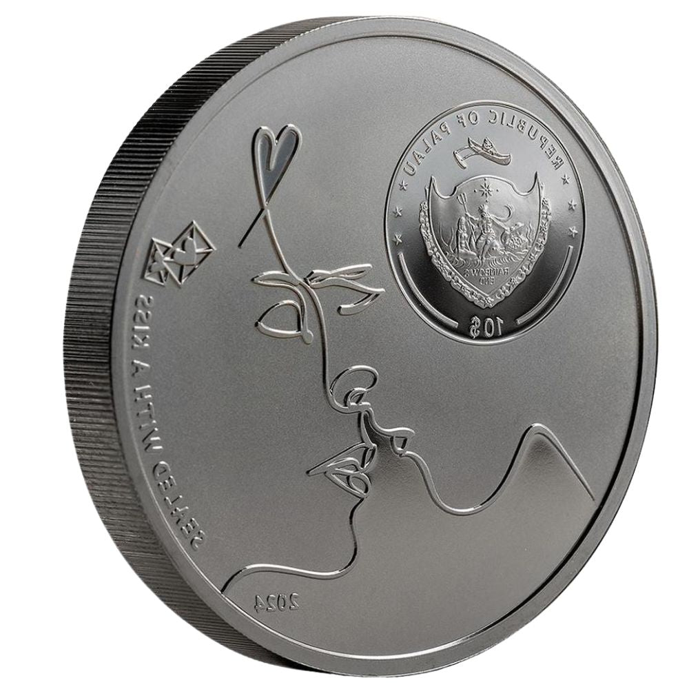 KISS IN THE KISS Carpe Diem 2 Oz Silver Coin $10 Palau 2024 - PARTHAVA COIN